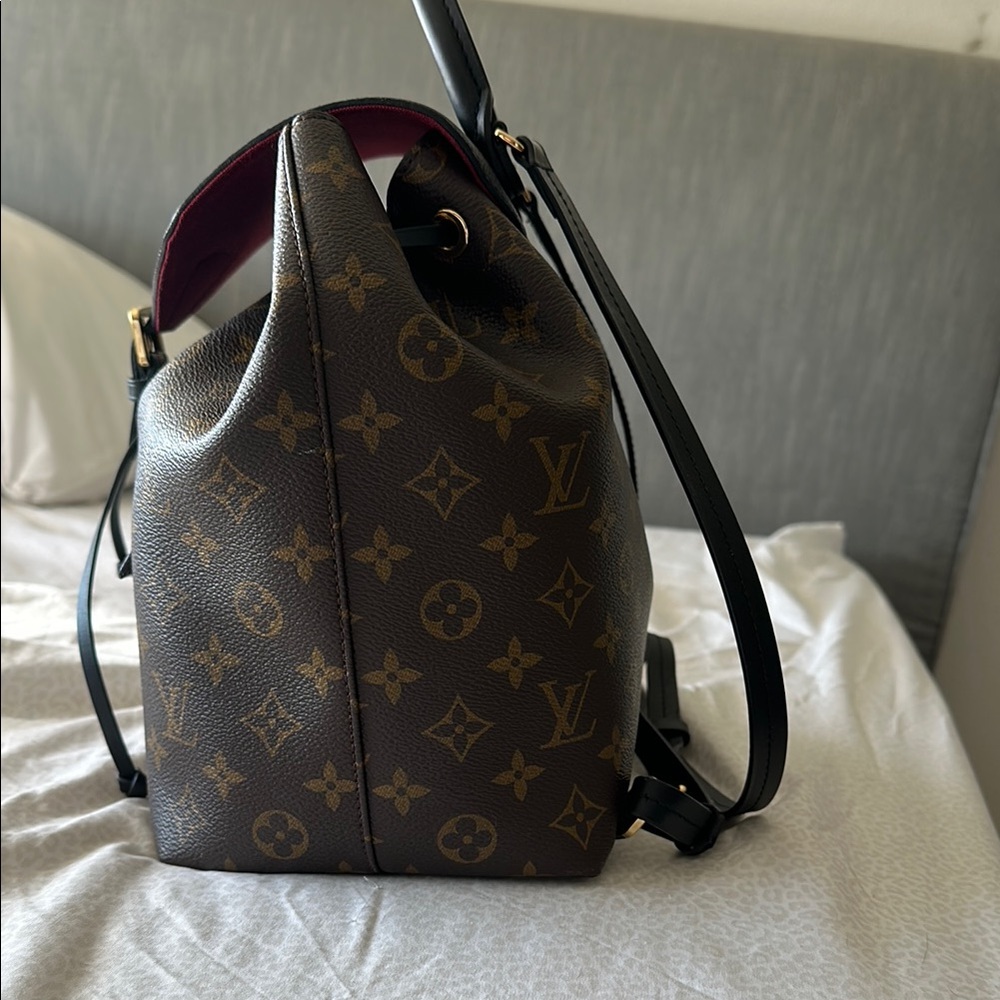 Louis Vuitton Brown Monogram Backpack with Black Flap - Picture 2 of 8